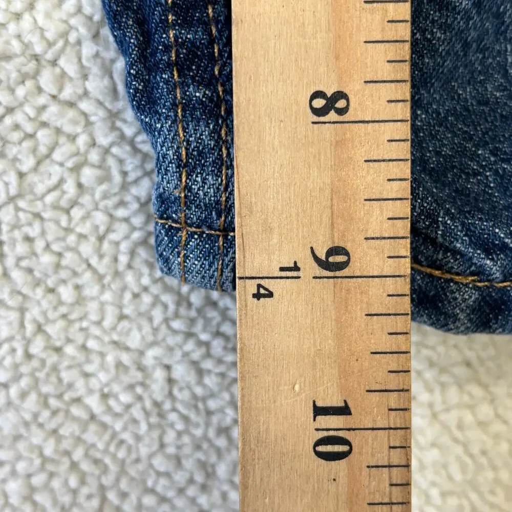 Levi's 505 Shorts Men 34 Denim Straight Baggy Jorts Bermuda Medium Wash Work